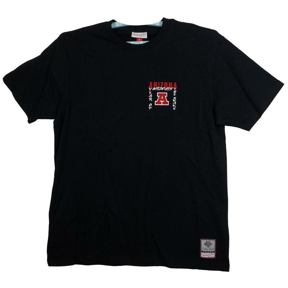 Arizona Wildcats Mitchell & Ness NCAA Large Shirt Year of the Snake‎ Black NWT